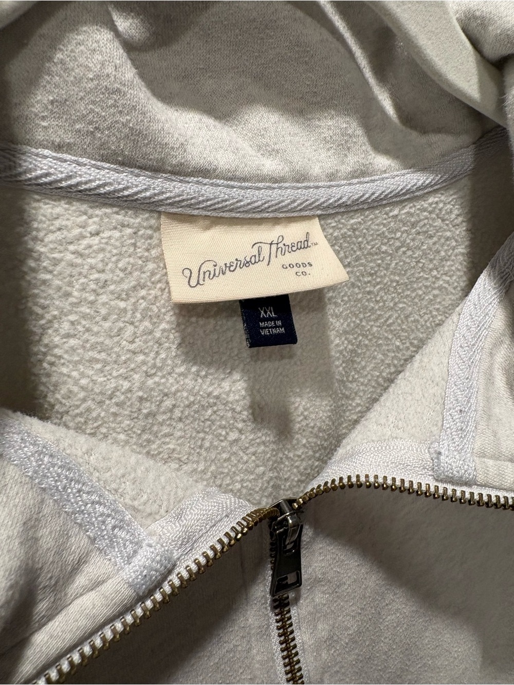 Universal Thread Light Gray Half-Zip Pullover Sweatshirt - Picture 2 of 2